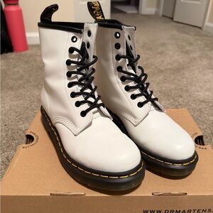 Dr. Martens Women's White Combat Boots
